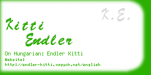 kitti endler business card